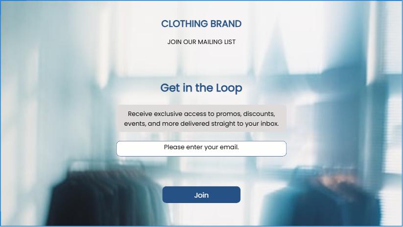 Mailing List Form