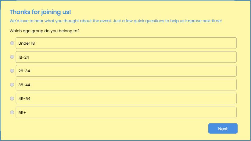 Post Event Feedback Survey