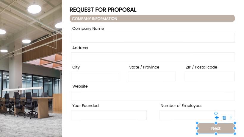 RFP (Request For Proposal) Form