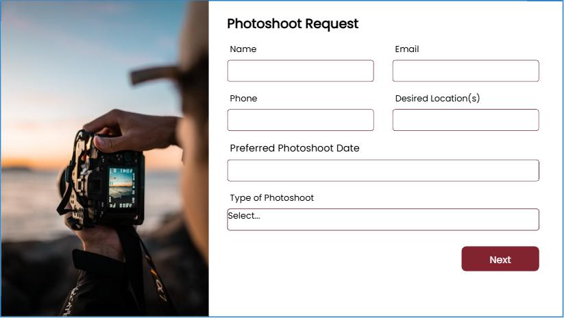 Photoshoot Request Form
