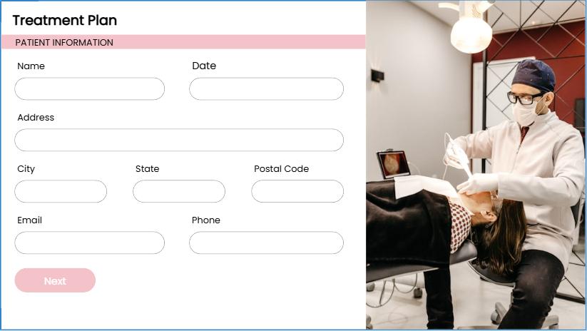 Dental Treatment Plan Form