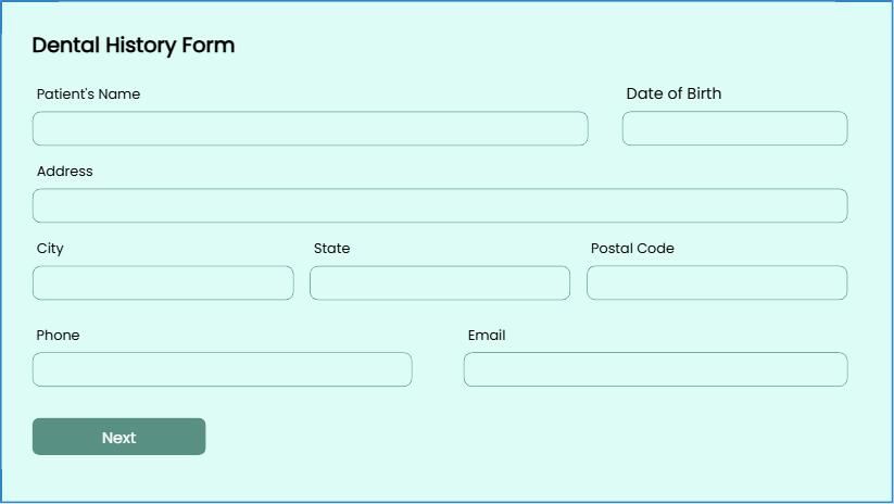 Dental History Form