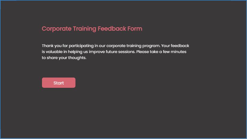 Corporate Training Feedback Form