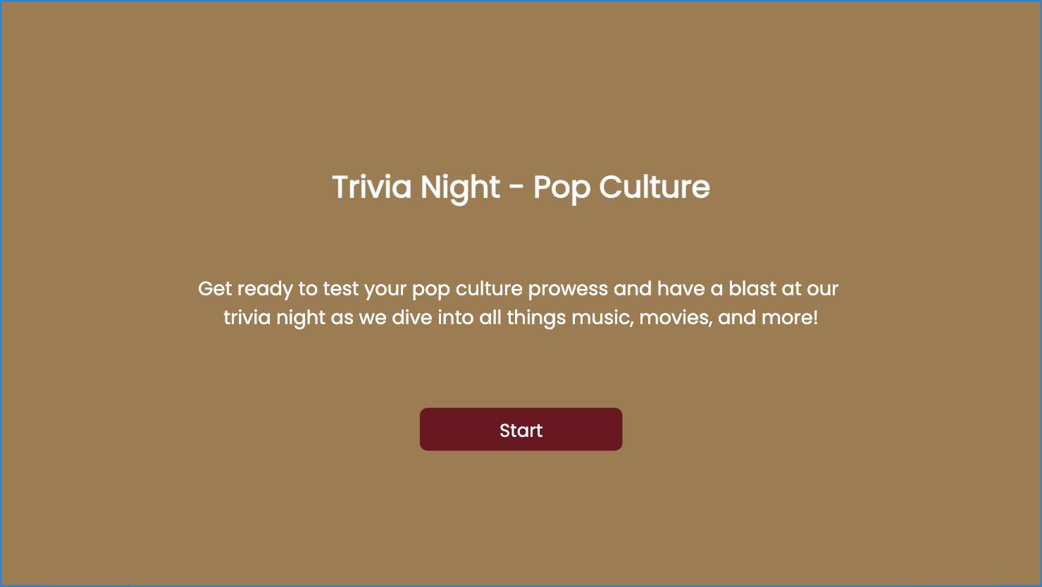 Trivia Quiz - Pop Culture